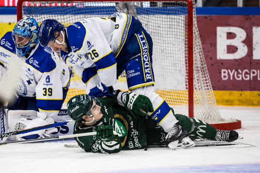 Leksands Patrik Norén och Färjestads Lucas Forsell
