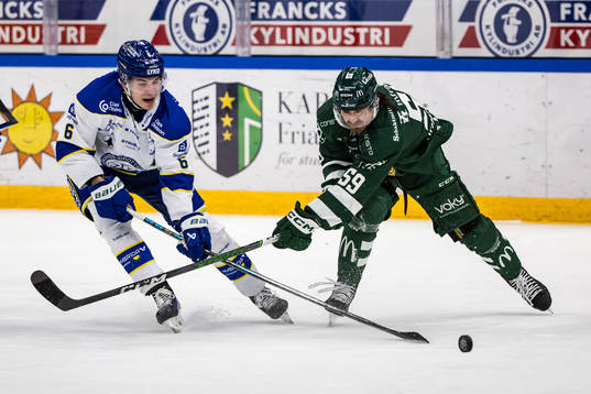 Leksands Alexander Lundqvist och Färjestads Linus Johansson