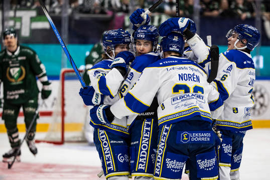 Leksands spelarna jublar