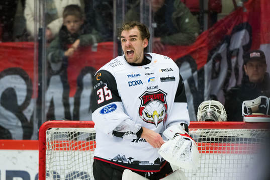 Malmö Redhawks målvakt Adam Werner