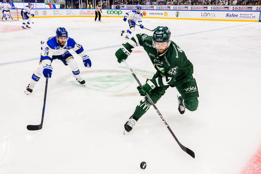 Leksands Oskar Lang och Färjestads Axel Bergkvist