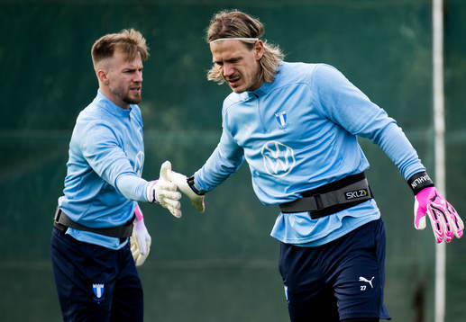 Malmö FFs målvakt Ricardo Friedrich och målvakt Johan