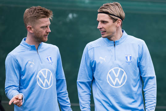 Malmö FFs Anders Christiansen och Jens Stryger Larsen