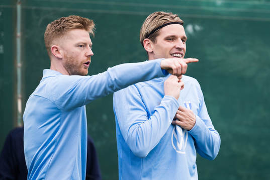 Malmö FFs Anders Christiansen och Jens Stryger Larsen