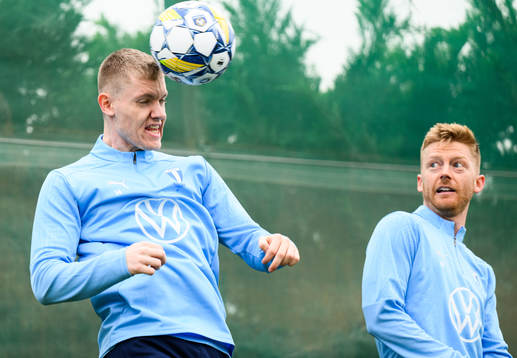 Under en träning med Malmö FF