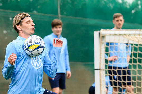 Under en träning med Malmö FF