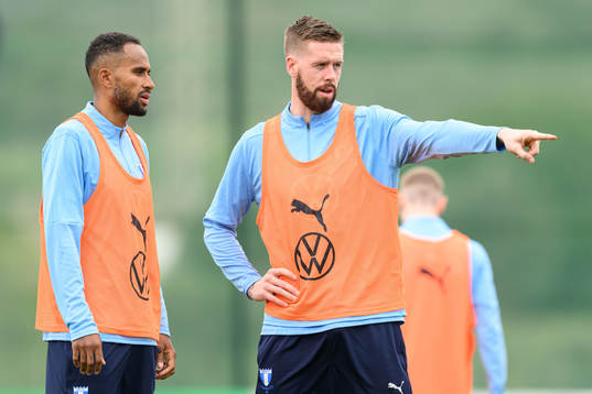 Malmö FFs Isaac Kiese Thelin och Pontus Jansson