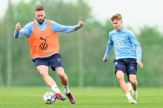 Malmö FFs Pontus Jansson och Hugo Bolin