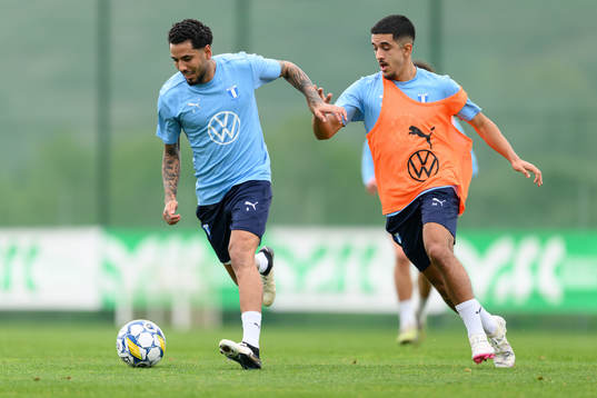 Malmö FFs Sergio Pena och Zakaria Loukili