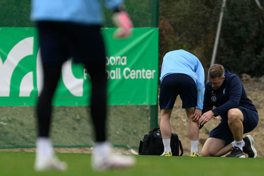 Malmö FFs Anders Christiansen och fysioterapeut Jesper