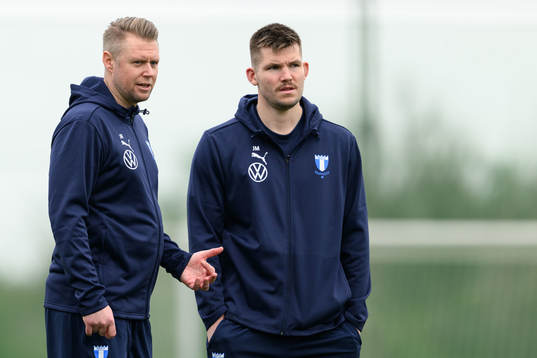 Malmö FFs fysioterapeut Jesper Robertsson och fystränare