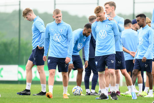 Malmö FFs Sebastian Jörgensen, Anders Christiansen och