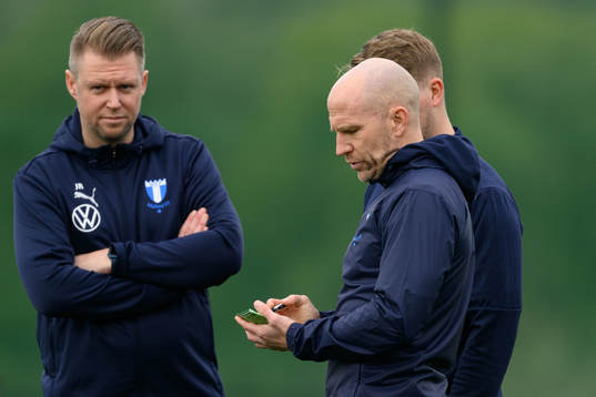 Malmö FFs fysioterapeut Jesper Robertsson och tränare