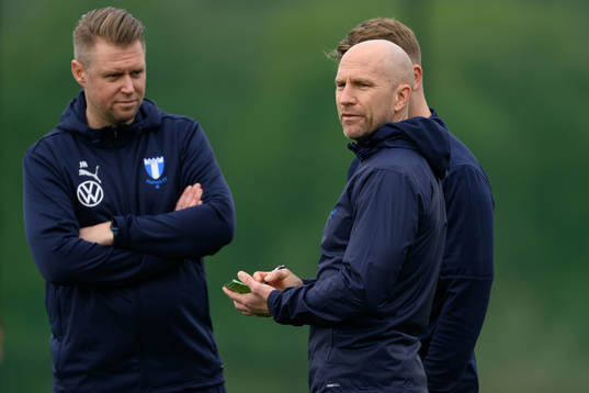 Malmö FFs fysioterapeut Jesper Robertsson och tränare