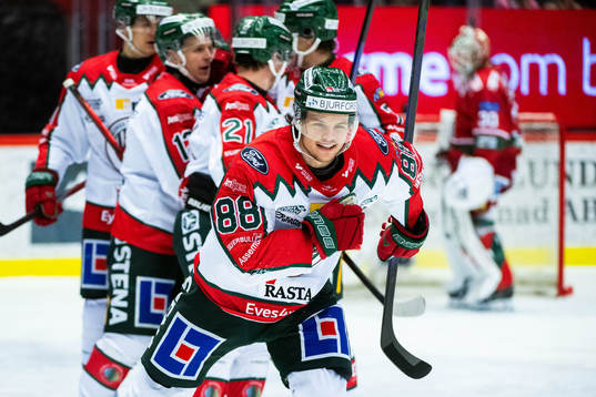 Frölundas Malte Strömwall jublar