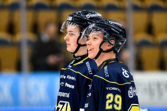 HV71s Axel Landén och Wilhelm Hallquisth