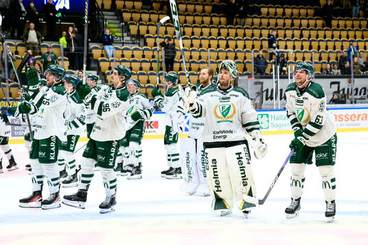 Färjestads spelare jublar