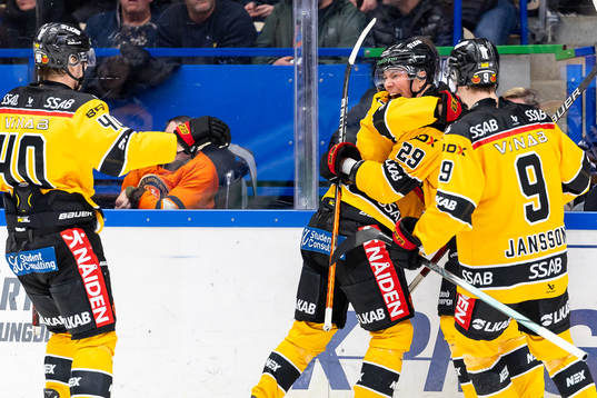 Luleås Erik Gustafsson jublar
