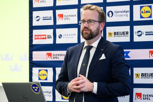 Svenska Ishockeyförbundets kommunikationsansvarige Linus
