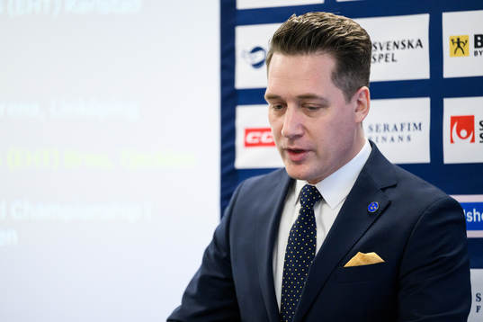 Tre Kronors förbundskapten Sam Hallam