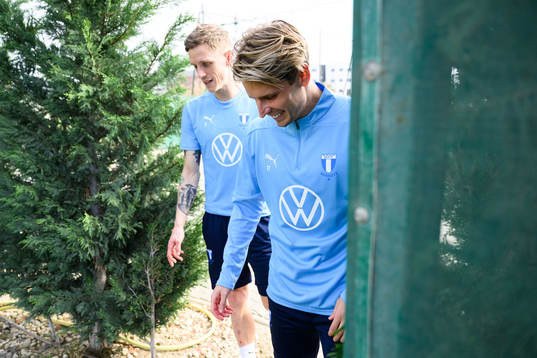 Malmö FFs Søren Rieks och Jens Stryger Larsen