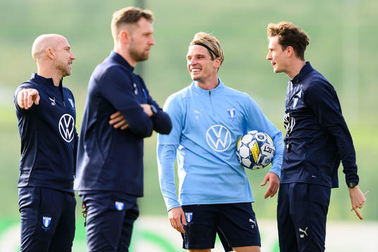 Malmö FFs tränare Henrik Rydström, Jens Stryger Larsen