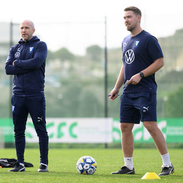 Malmö FFs tränare Henrik Rydström och assisterande