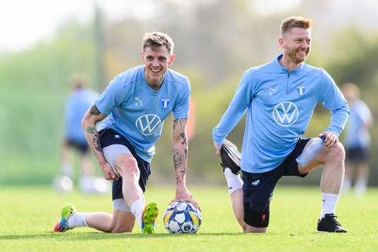 Malmö FFs Søren Rieks och Anders Christiansen