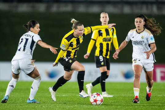 Zornoza of Real Madrid and Marika Bergman Lundin of Häcken