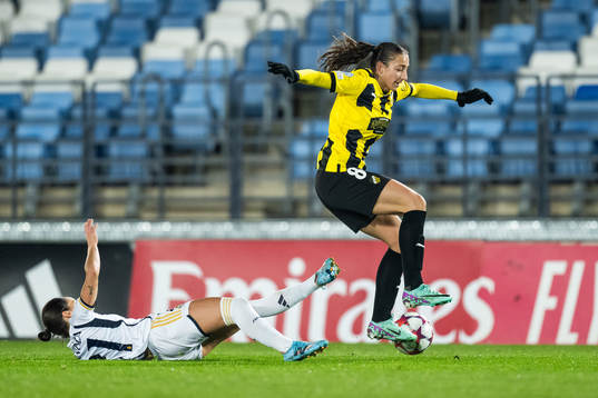 Zornoza of Real Madrid and Rusul Rosa Kafaji of Häcken