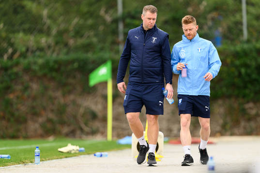 Malmö FFs fysioterapeut Jesper Robertsson och Anders