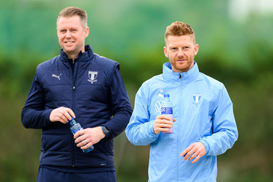 Malmö FFs fysioterapeut Jesper Robertsson och Anders