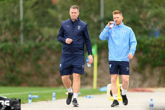 Malmö FFs fysioterapeut Jesper Robertsson och Anders