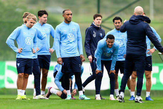 Malmö FFs Sebastian Nanasi, Stefano Vecchia, Derek