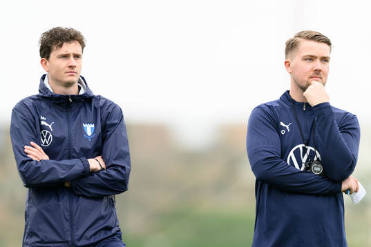 Malmö FFs assisterande tränare Martin Falk och