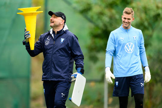 Malmö FFs målvaktstränare Jonnie Fedel och målvakt