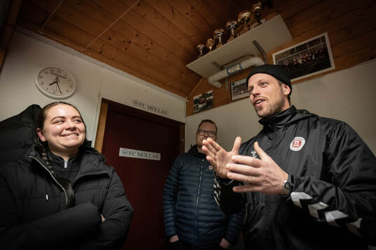 Thea Andersson, ordförande Anders Juhlin och sportchef