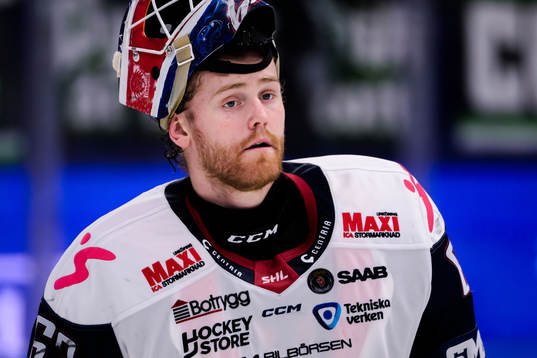 Linköpings målvakt Marcus Högberg deppar