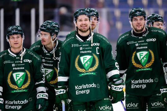 Färjestads Marcus Nilsson, Joakim Nygård, Linus Johansson