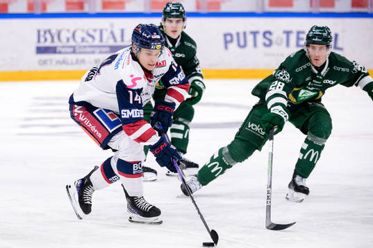 Linköpings Arvid Costmar och Färjestads Mattias Göransson