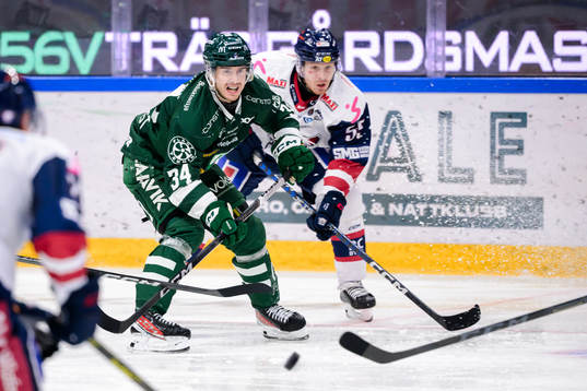 Färjestads Michael Lindqvist och Linköpings Arvid Aronsson