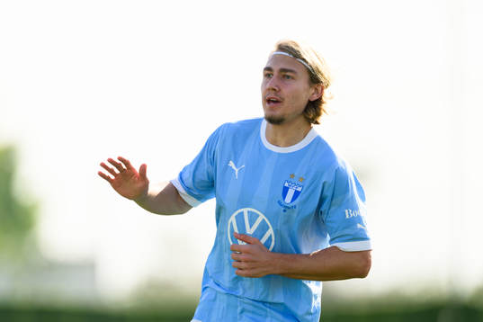 Sebastian Nanasi of Malmö FF celebrates