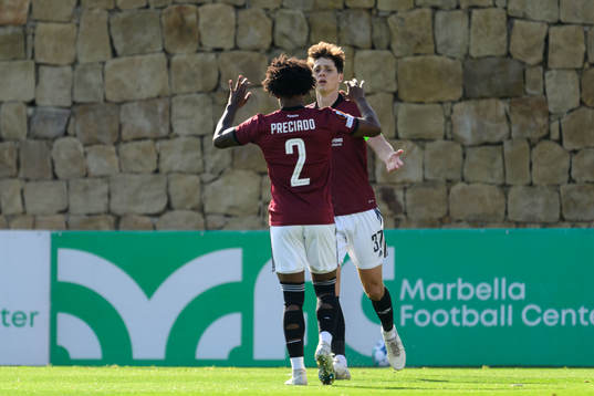 Ladislav Krejci of Sparta Prag celebrates