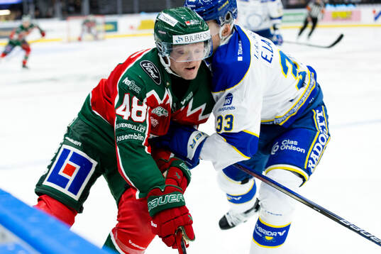 Frölundas Carl Klingberg och Leksands Eddie Larsson
