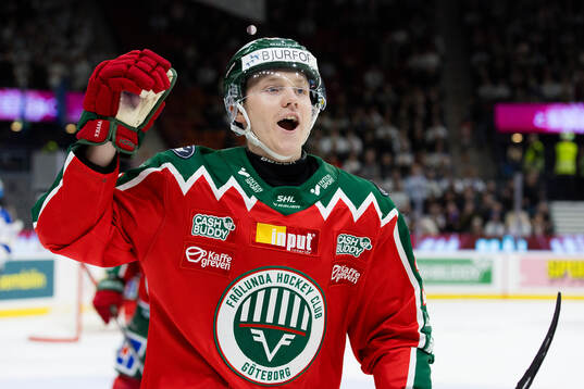 Frölundas Noah Hasa jublar