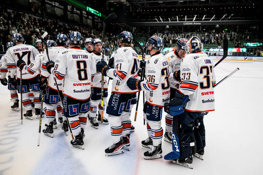 Växjös Elias Rosén, Marcus Sylvegård och målvakt Emil