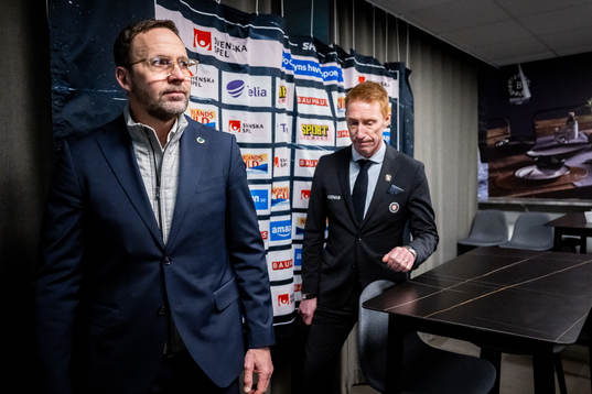 Rögles tränare Roger Hansson och Växjös tränare