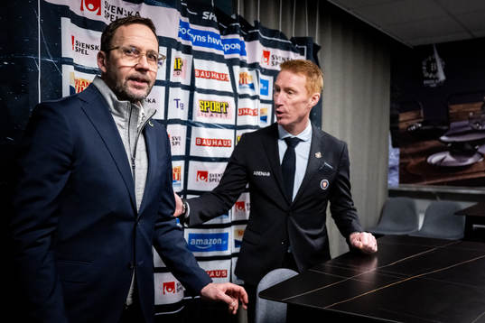 Rögles tränare Roger Hansson och Växjös tränare