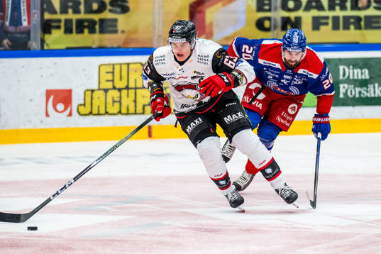 Malmö Redhawks Fredrik Händemark och Oskarshamns Hynek