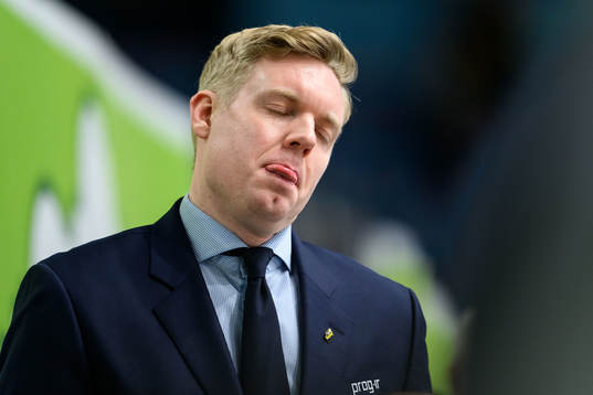 AIKs tränare Anton Blomqvist deppar